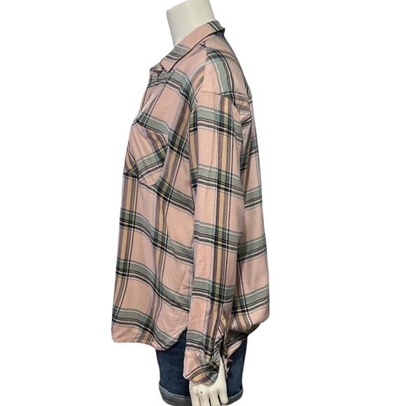 J.Jill Womens Pink Gray Palid Long Sleeve Button Down Shirt Size Medium - Picture 2 of 8